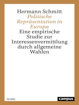 cover image of Politische Repräsentation in Europa